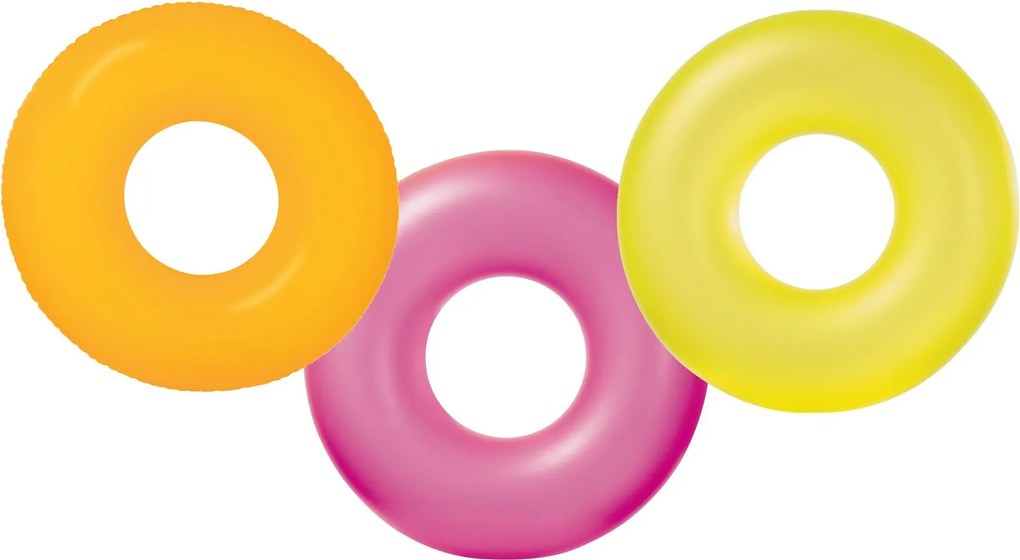 Plavecký kruh Neon, priemer 91 cm – 3 farby, INTEX 59262, ružový