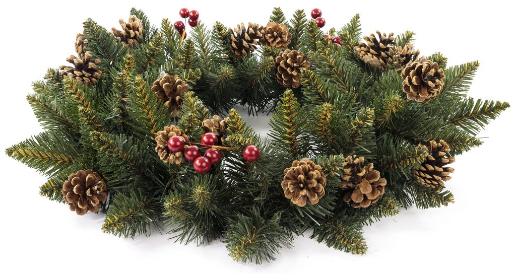 Vianočný veniec PREMIUM s jarabinou 40 cm