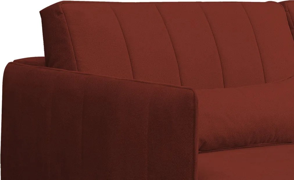 Rozkladacia pohovka Vannes, tmavo červená látka