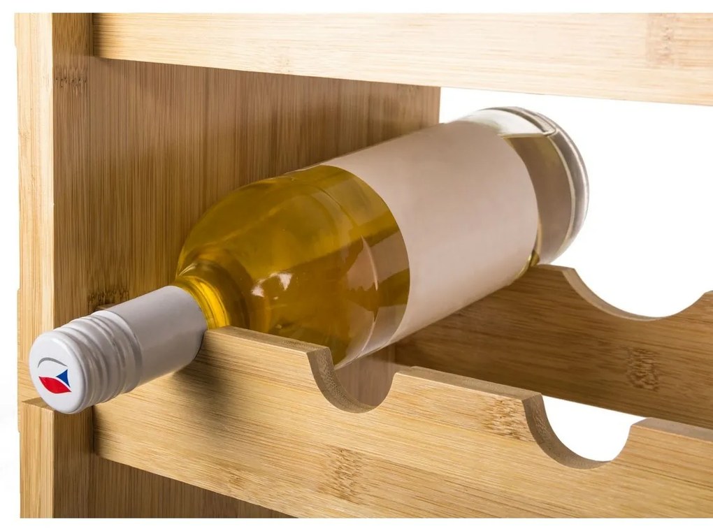 G21 Bambusový stojan na víno, 72 fliaš