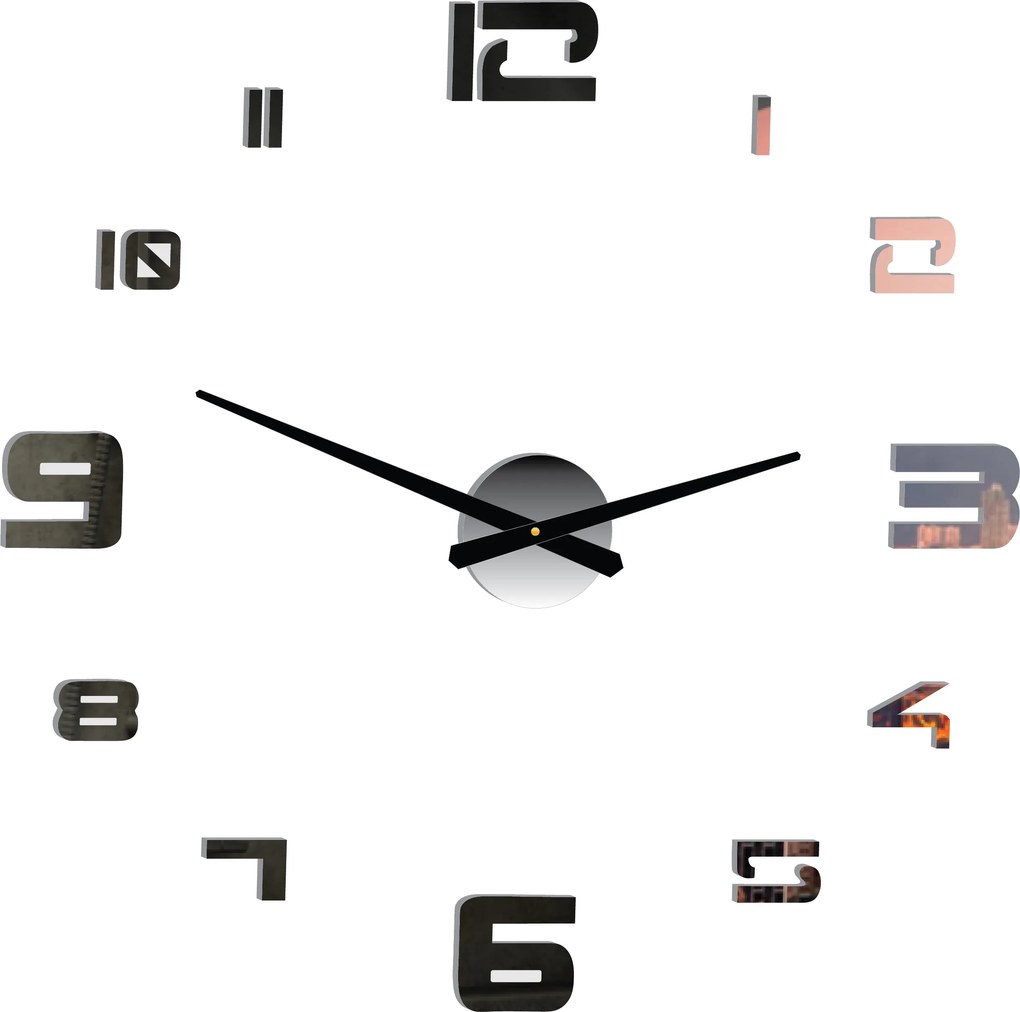 SENTOP | Nástenné hodiny nalepovacie  veľké Moderné hodiny | SENTOP 12P021 PLEXI 2D HEU+ analógové