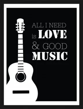 Rámovaný obraz Music, 30x40 cm%