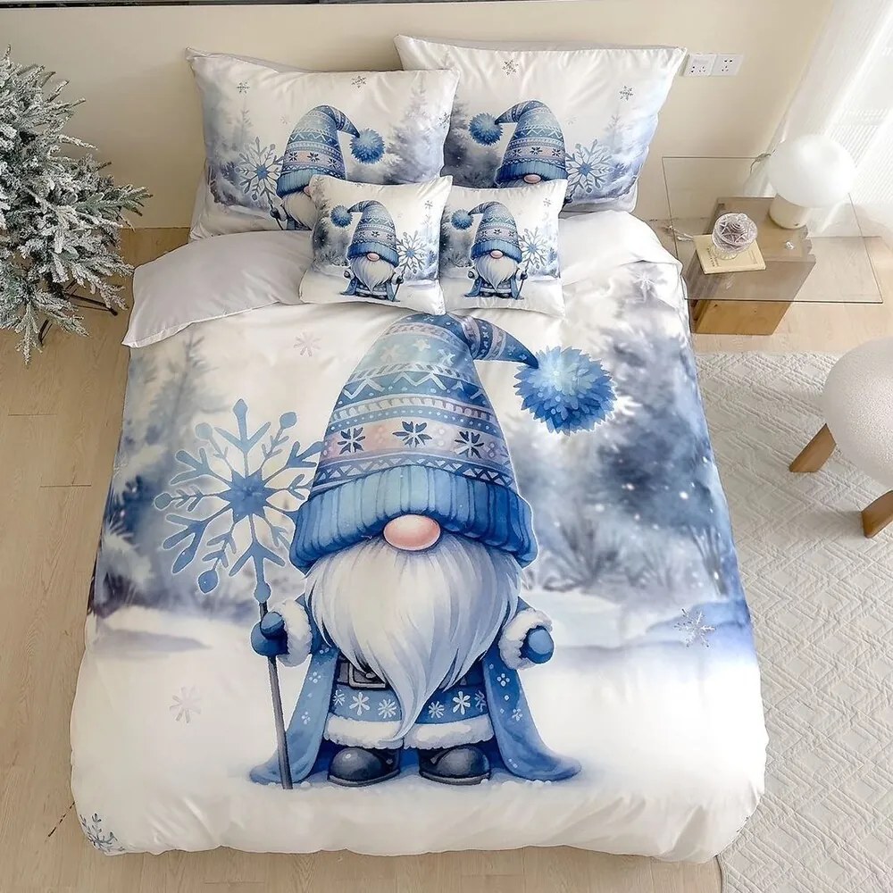 Obliečky NADALLE BLUE GNOM 7-dielna sada 140x200 cm