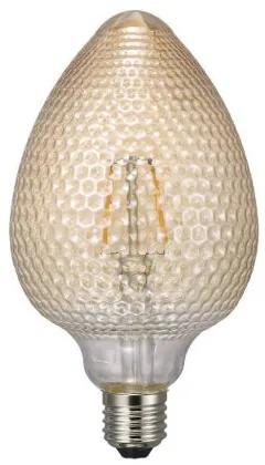 NORDLUX Dizajnová LED žiarovka AVRA, E27, 1,5W, 150lm, 2000K, teplá biela, jantárová
