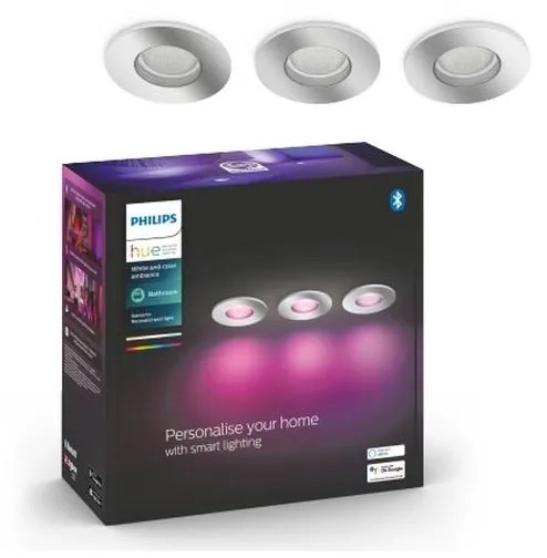 Philips-SADA 3xLED RGB Stmievateľné podhľadové svietidlo Hue 1xGU10/5,7W/230V IP44