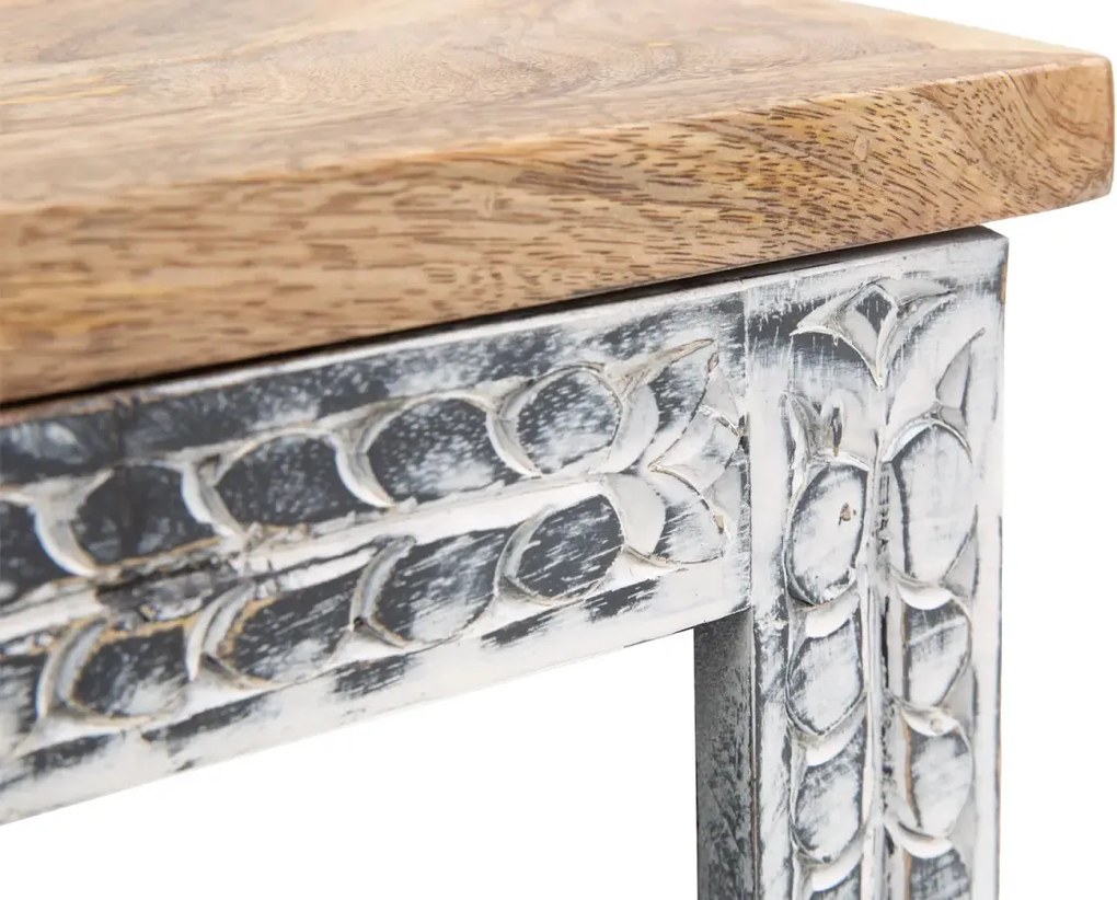 furniture-nabytek.cz - Masívna zrkadlová skrinka Santa Cruz z mangového dreva, šedá