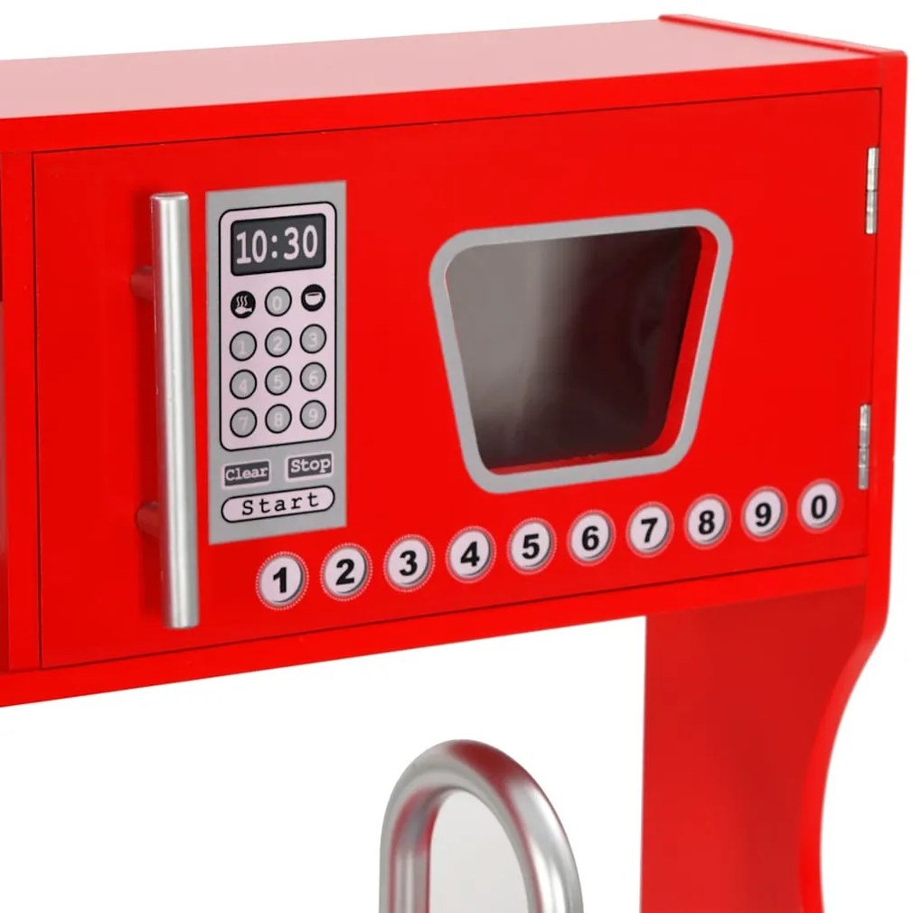 Detská kuchynka, MDF 84x31x89 cm, červená