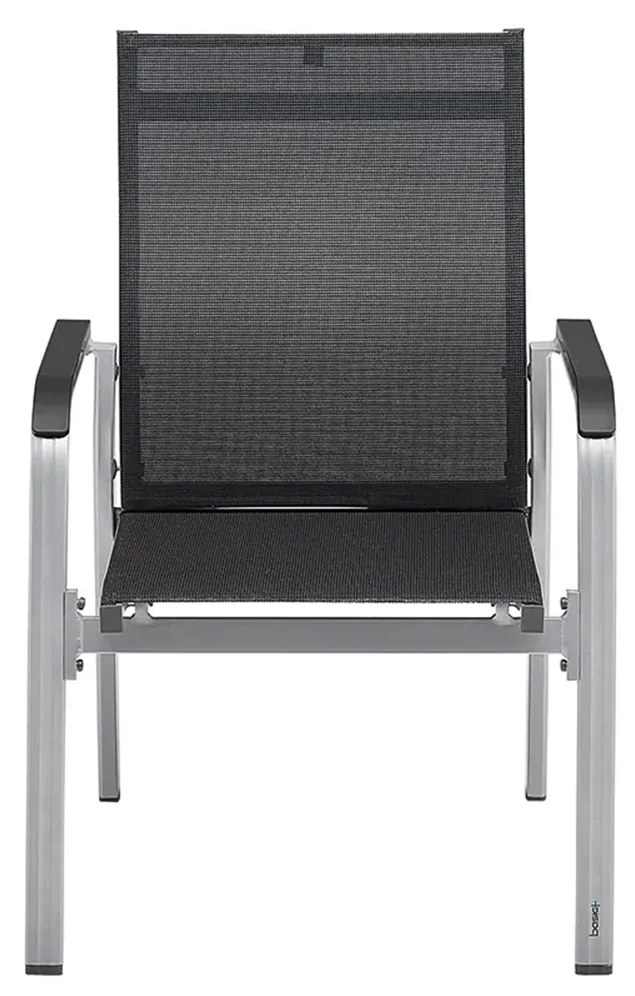 Basic+ Premium D záhradná jedálenská stolička strieborná