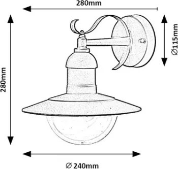 Brilagi - Vonkajšie nástenné svietidlo MOLDE 1xE27/60W/230V IP44 čierne