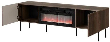 TV Stolík/skrinka s krbom Ostani 180, Farby: Orech warmia