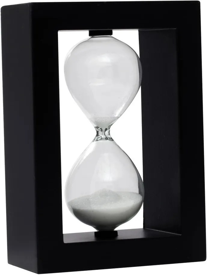 Presýpacie hodiny v ráme Mauro Ferretti Cornice Nera, 10 × 14,5 cm