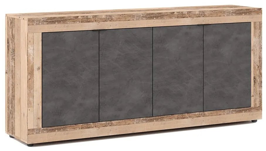 Komoda RUNEA svetlohnedá/antracit