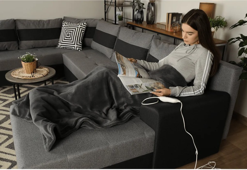 Elektrická vyhrievacia deka MEDISA, tmavosivá