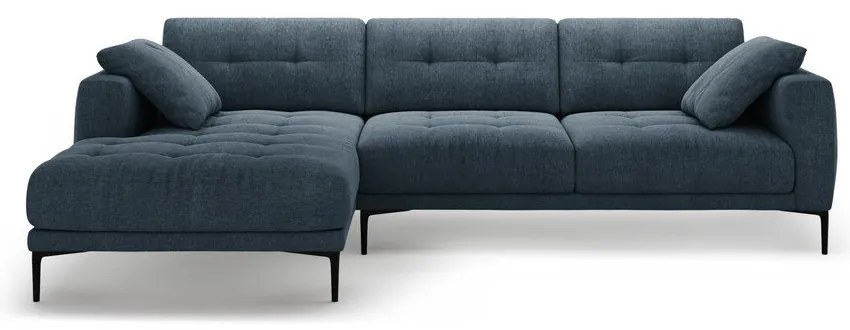 Tmavomodrá rohová pohovka (ľavý roh/s leňoškou) Bemy – Micadoni