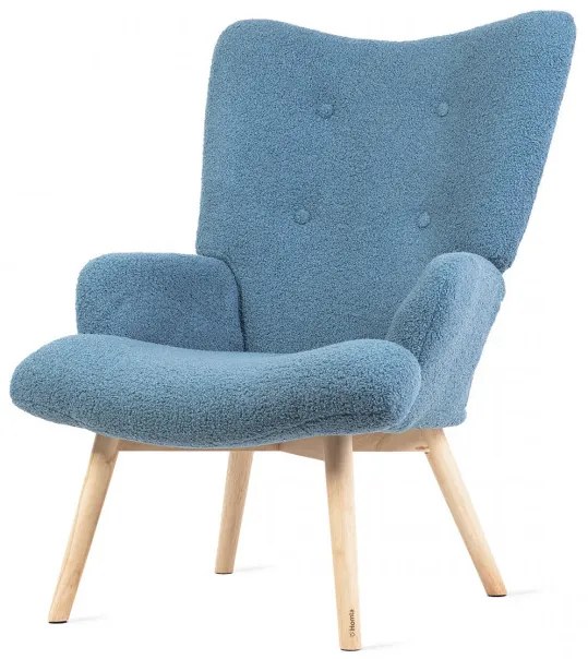 Kreslo MOSS TEDDY BOUCLE modré 828541