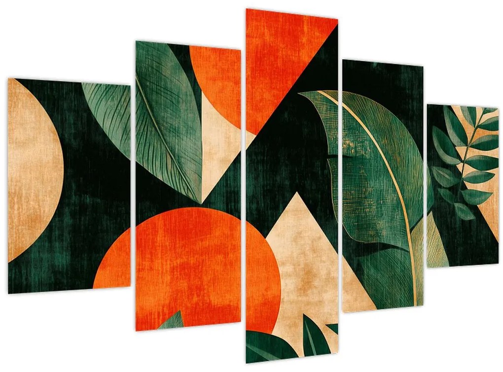 Obraz - Geometrické prírodné motívy II. (150x105 cm)