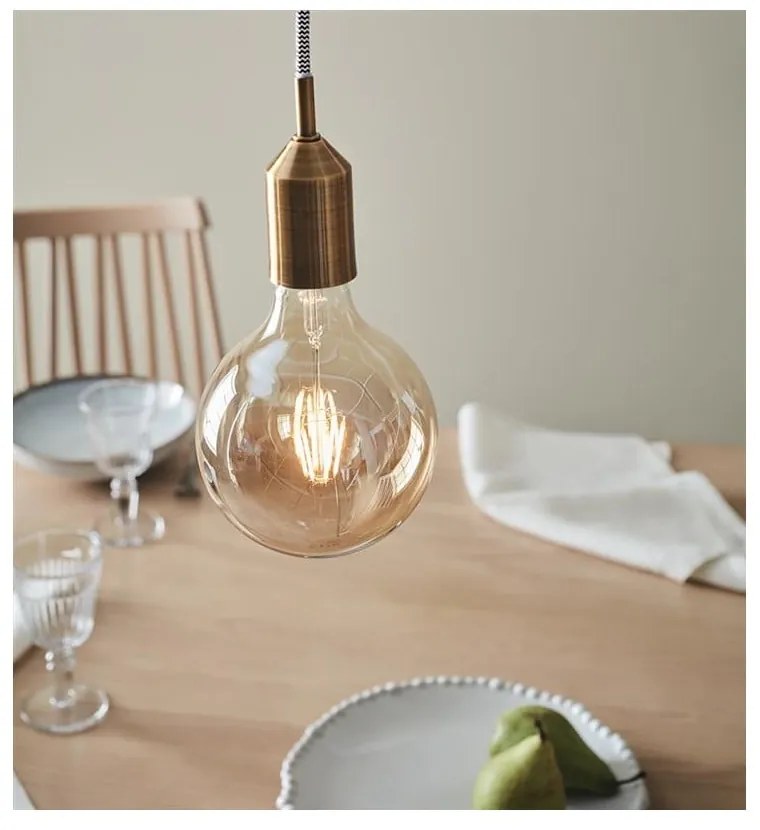 Závesné svietidlo v zlatej farbe Markslöjd Bronx