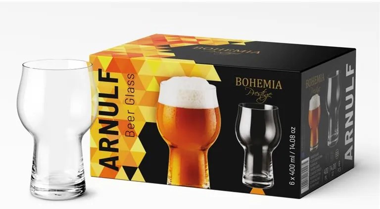 BOHEMIA PRESTIGE ARNULF PIVNÝ POHÁR 400ML SADA 6 KS