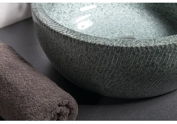 Sapho - Umývadlo na dosku PRIORI, priemer 42 cm, keramika/zelená