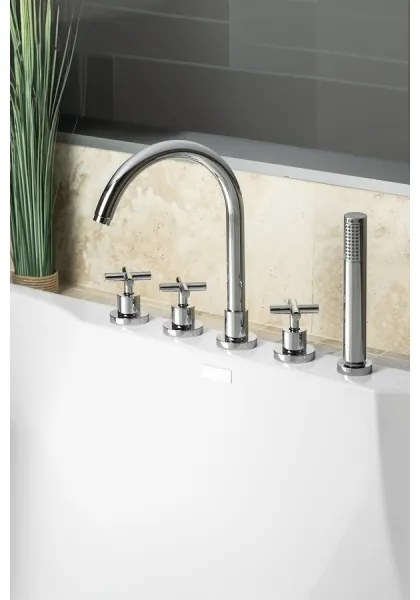 Sapho - Vaňová batéria 5-otvorová AXIA lesklý chróm