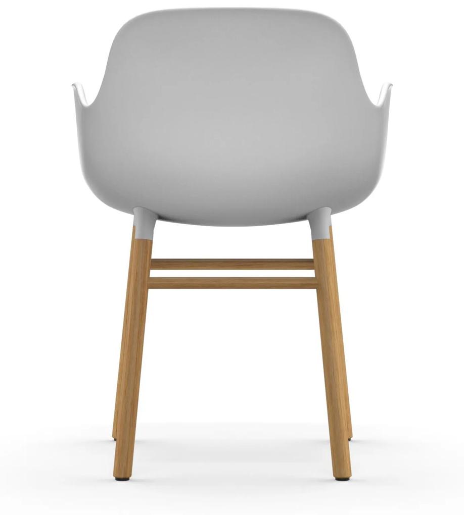 Stolička Form Armchair – biela/dub