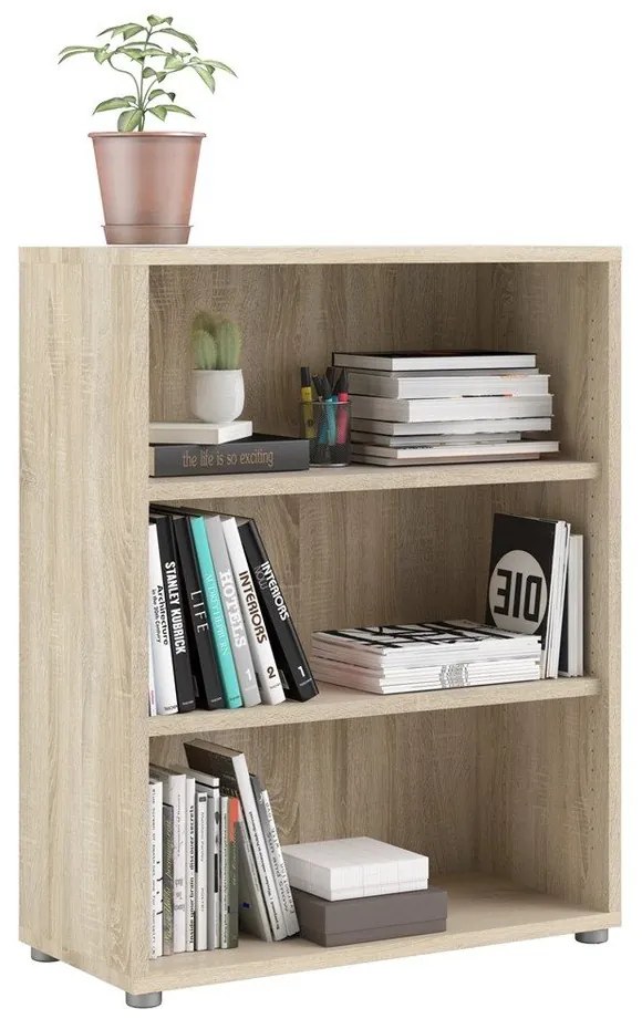 Modulárna knižnica v dekore duba v prírodnej farbe 89x113 cm Prima – Tvilum