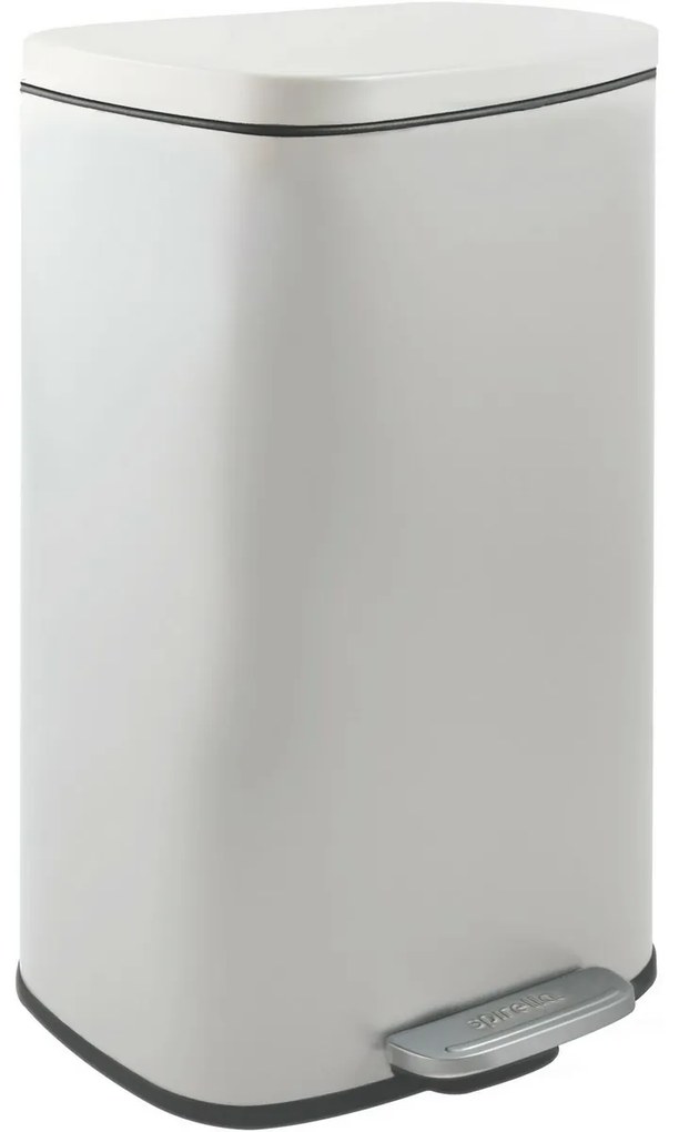 Spirella Pedálový odpadkový kôš soft-close Akira 50 l, matná biela, 50 l