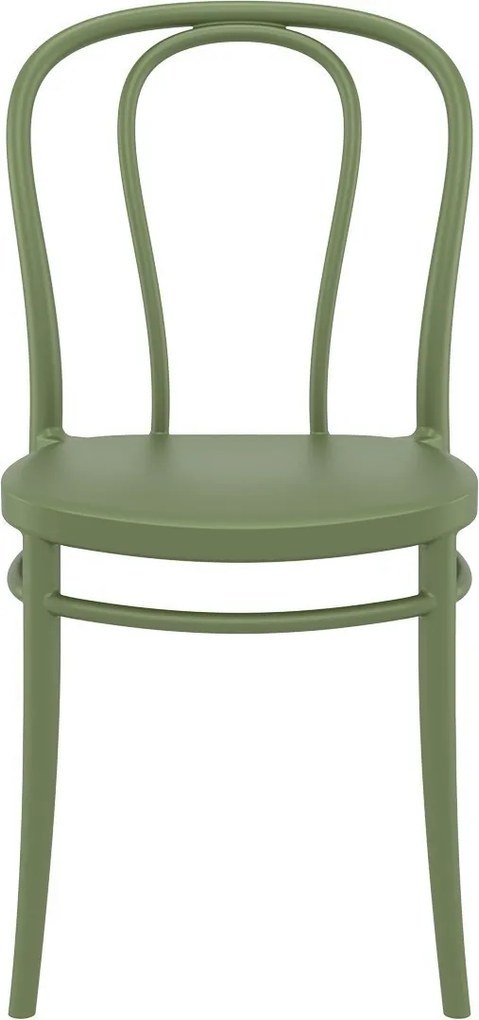 VICTOR záhradná stolička bez podrúčok olive green