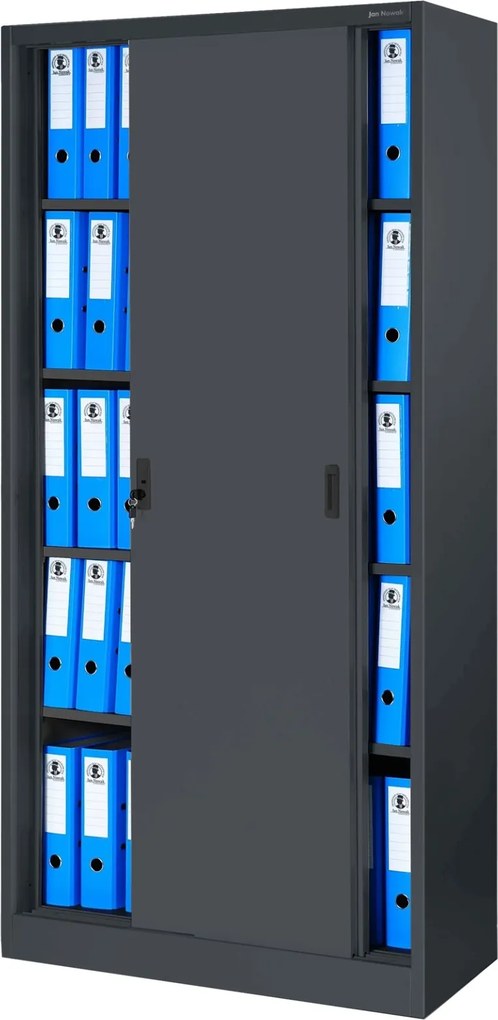 Kovová skriňa s posuvnými dverami KUBA: antracitová 90x185 cm