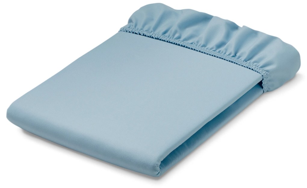 Napínacia posteľná plachta z mikrovlákna, svetlomodrá, nadmerná veľkosť