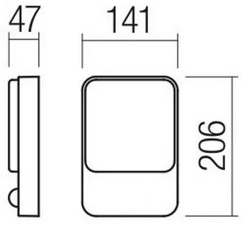Redo 90130 - LED vonkajšie nástenné svietidlo COLIN LED/9W/230V 4000K IP54 antracit