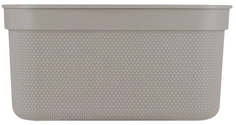 Rotho Úložný dekoratívny box s vekom DECO JIVE 5 l - cappuccino, 26 x 18 x 13