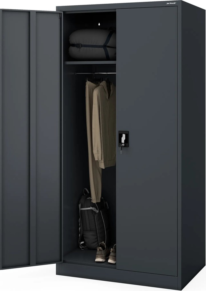 Hospodárska skriňa uzamykateľná antracitová DAWID D600 900 x 1850 x 600 mm