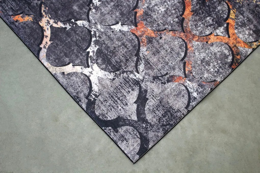 BE Koberec Porte 0066 GREY GOLD – sivý žltý obdĺžnikový Rozmer: 50x80 cm