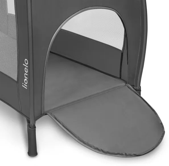 Lionelo - Cestovná postieľka STEFI PLUS sivá/biela