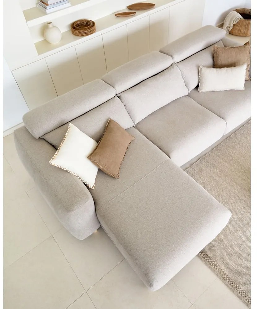 Béžová rohová pohovka (ľavý roh) Singa - Kave Home