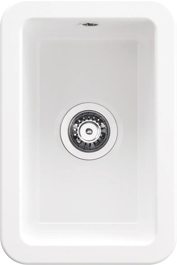 Deante Lumi, 1-komorový keramický drez 304x457x203 mm, biela, DEA-ZCU_610A