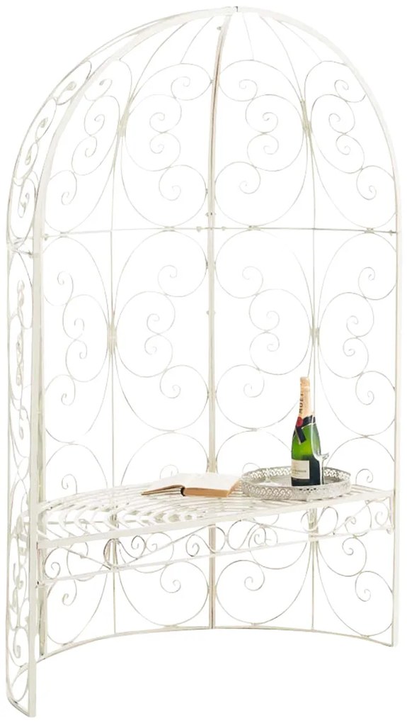 Oblúk na ruže Rosie s lavičkami - Krémová antik