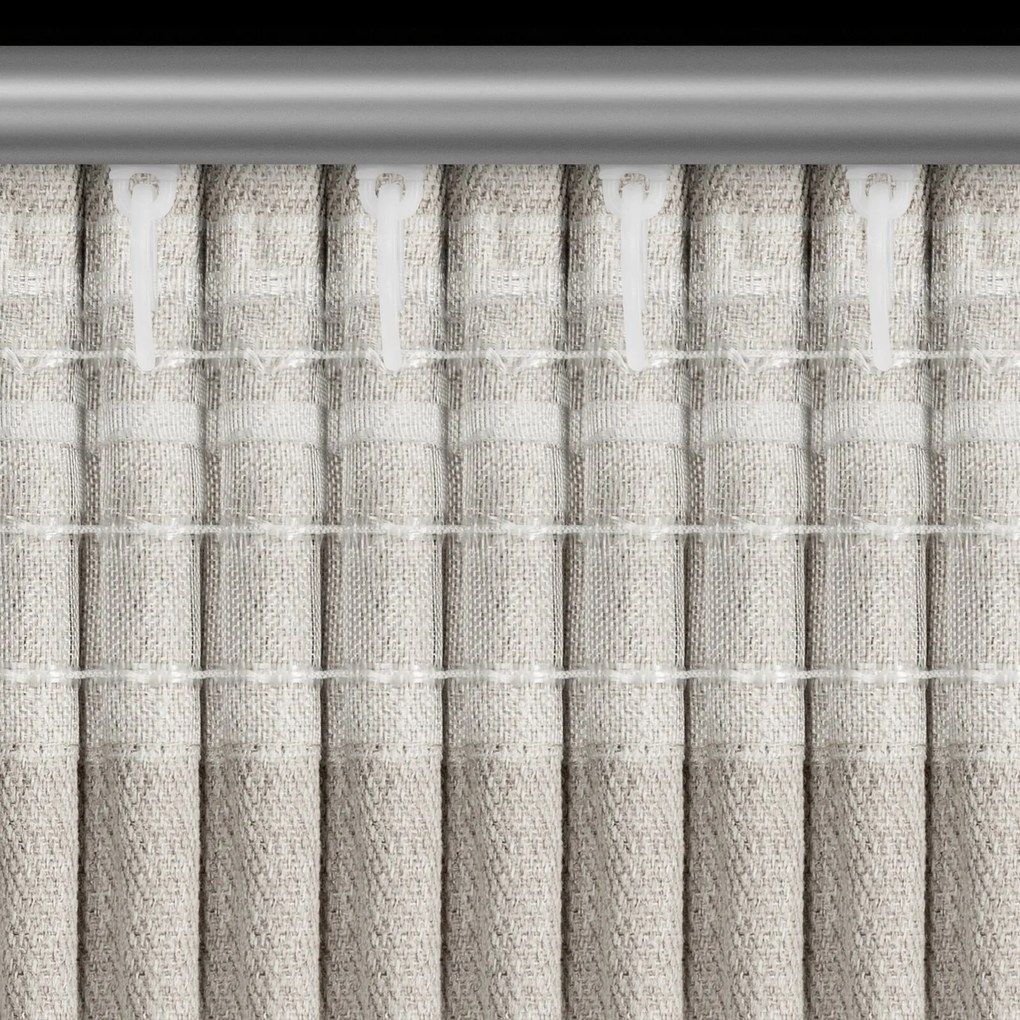 ZÁVES NA PÁSKE OLENA 140X270 CM TMAVOBÉŽOVÁ
