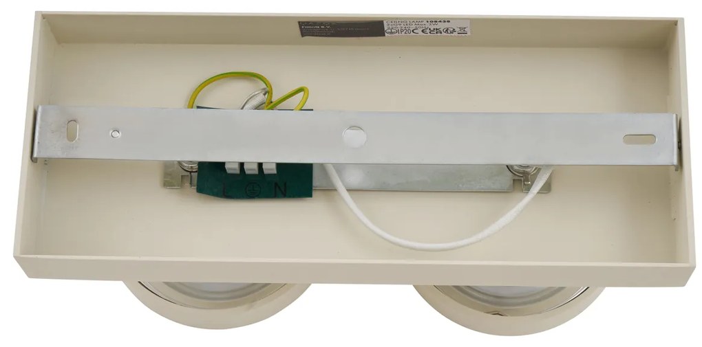 Moderné stropné bodové svetlo béžové G9 okrúhle otočné a sklopné 2-svetlo - Go