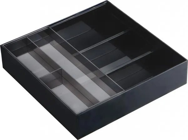 Priehradky do zásuvky Yamazaki Tower Desk Tray, čierne