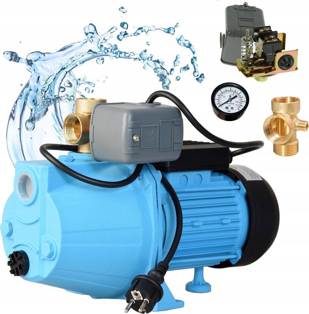 Hydroforová Pumpa 370 W na vodu Jet Povrchová Silná 2520 l/h S Príslušenstvom