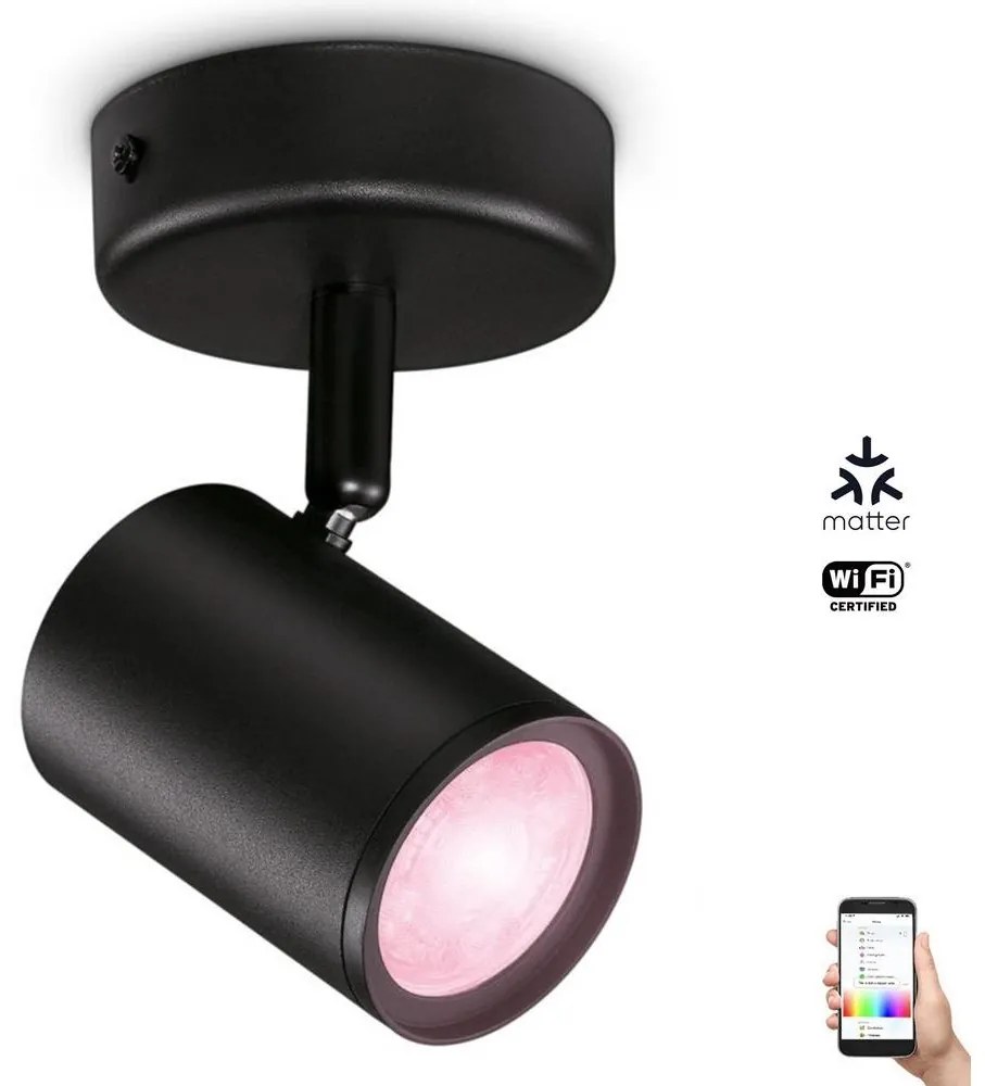 WiZ - LED RGBW Stmievateľné bodové svietidlo IMAGEO 1xGU10/4,9W/230V Wi-Fi WI0037