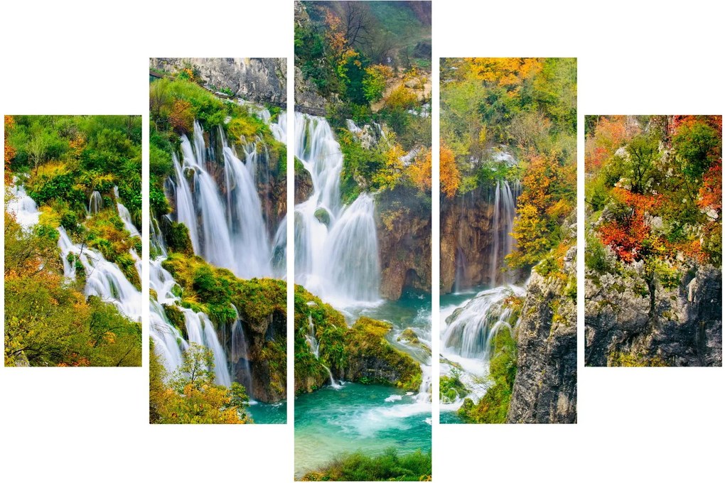 Obraz - Národný park Plitvické jazerá (150x105 cm)