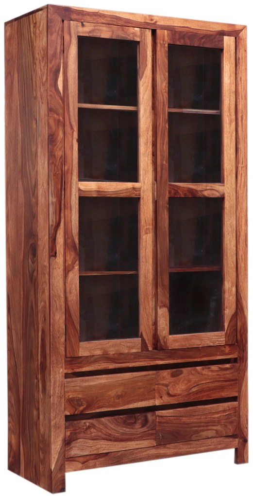 furniture-nabytek.cz - Vitrína do obývačky z masívu palisander 100x200x45