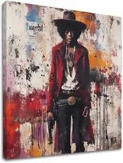 Obraz Jimi Hendrix - Divoký západ v akryle | 100% originál domaľovaný akrylom