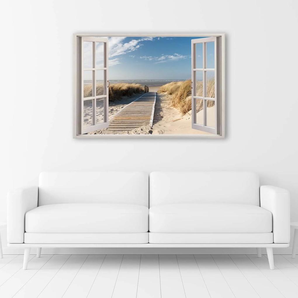 Gario Obraz na plátne Okno cesta na peknú pláž Rozmery: 60 x 40 cm