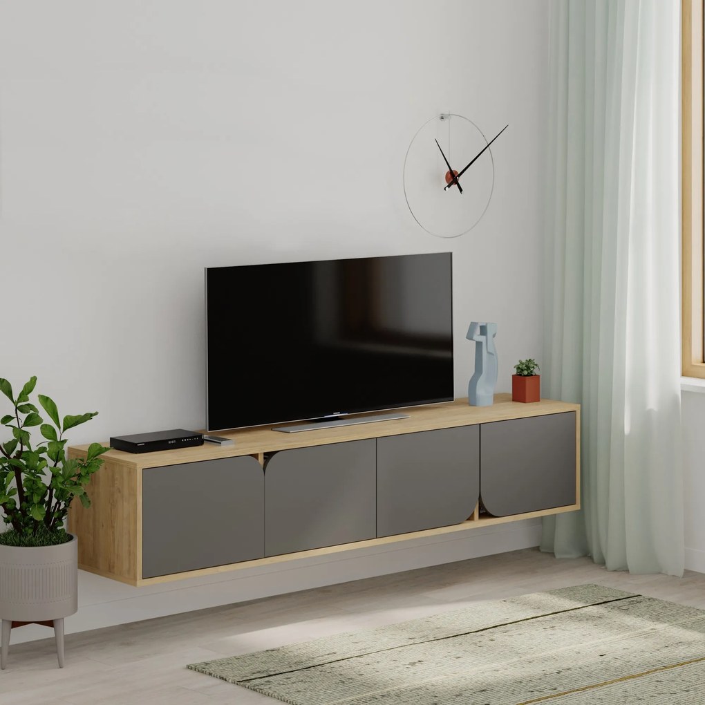 Televizní stolek Houseland Spark dub safírový/antracit