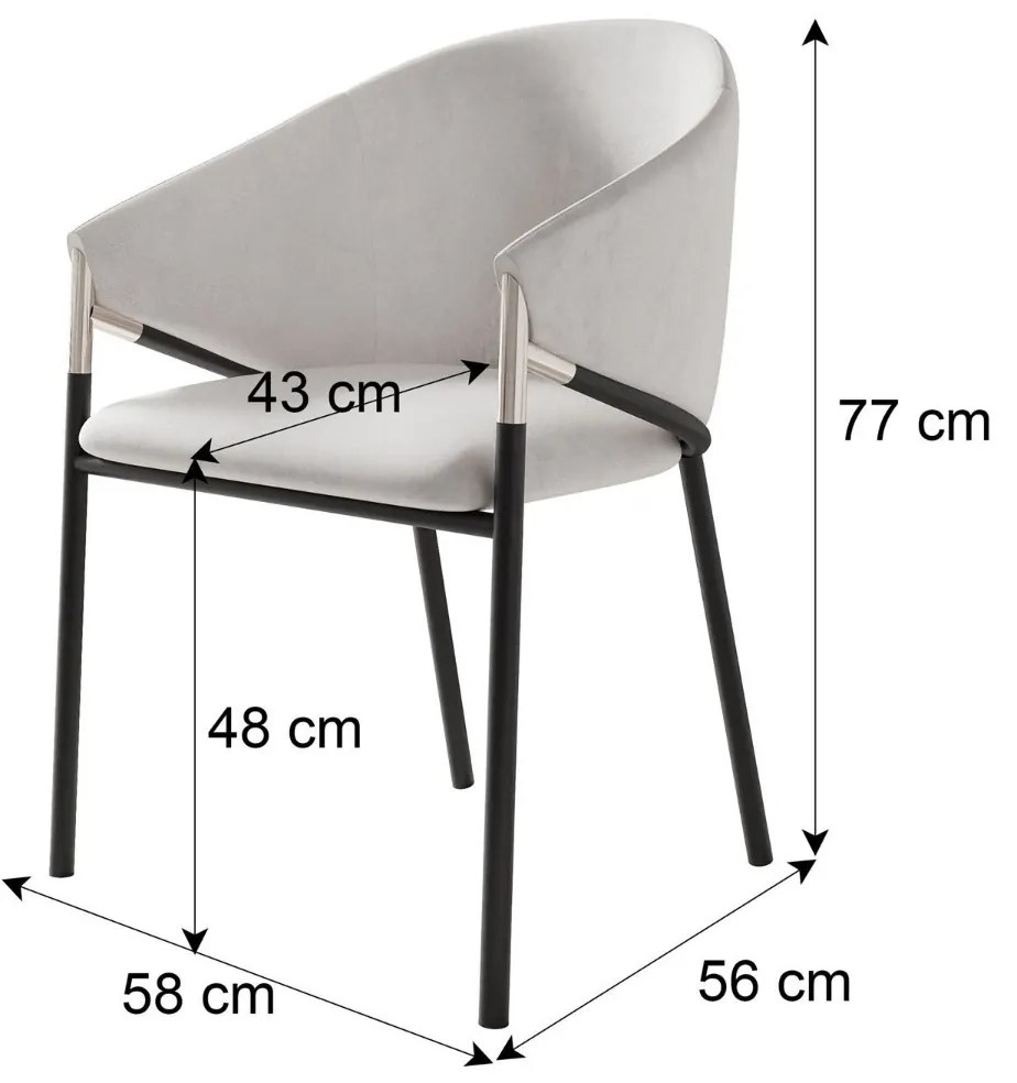 JEDÁLENSKÁ STOLIČKA CLAUDE ČIERNA + ZLATÁ
