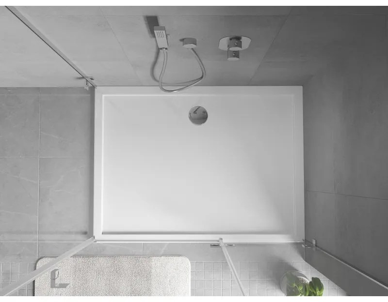 Mexen, Mexen Flow obdĺžniková sprchová vanička slim 100 x 95 cm, biela lesklá, 46R109510